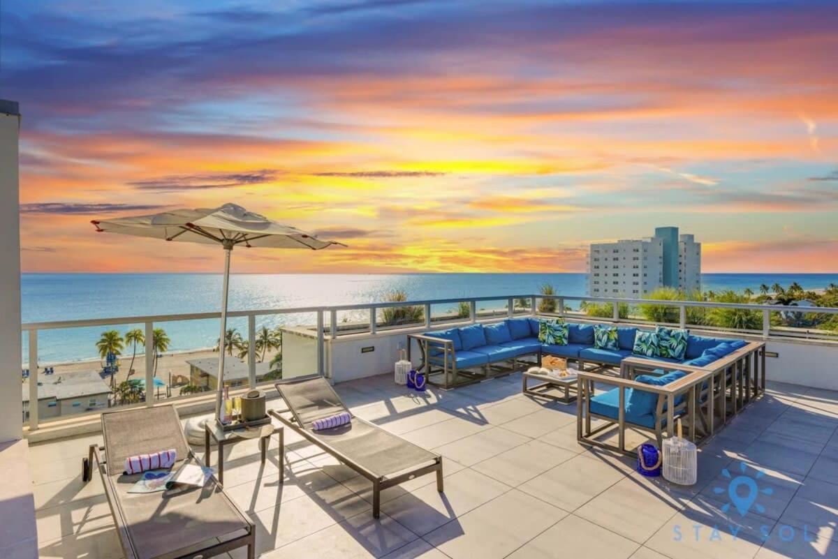 Best Stay - Rooftop Pool - Hollywood Beach Board - Walk Exteriör bild
