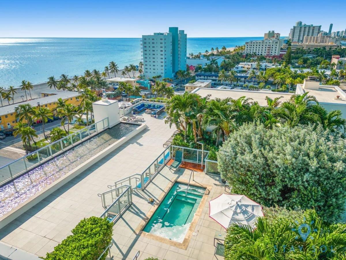 Best Stay - Rooftop Pool - Hollywood Beach Board - Walk Exteriör bild