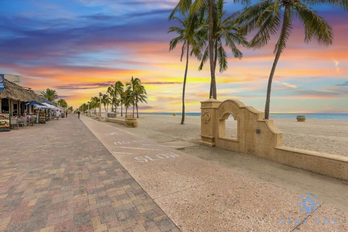 Best Stay - Rooftop Pool - Hollywood Beach Board - Walk Exteriör bild